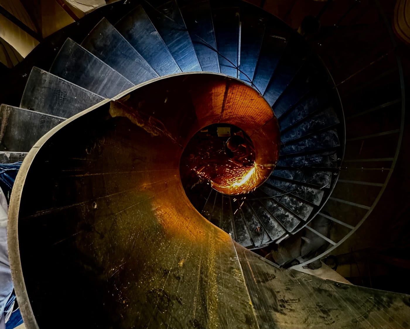 Escalier en colimaçon vu d'en haut