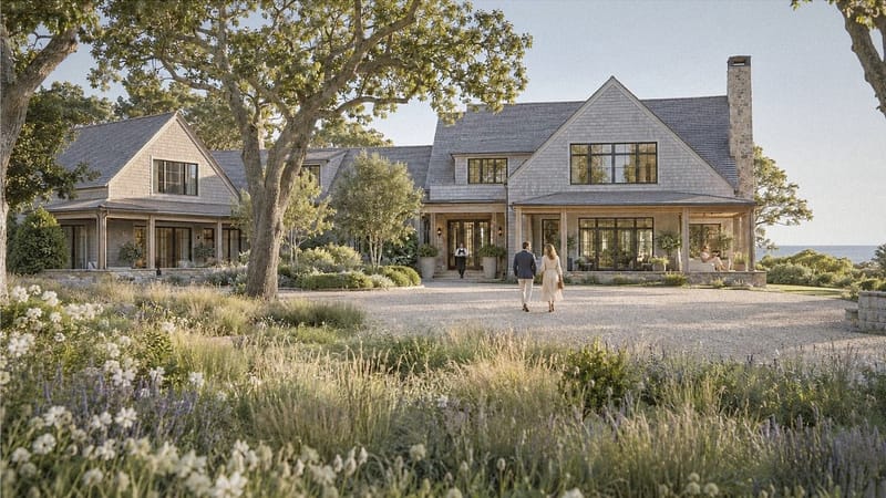 La maison dans les dunes, façade côté jardin