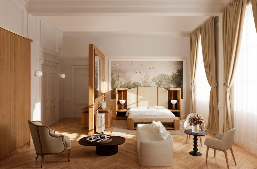 Une chambre, image de synthèse