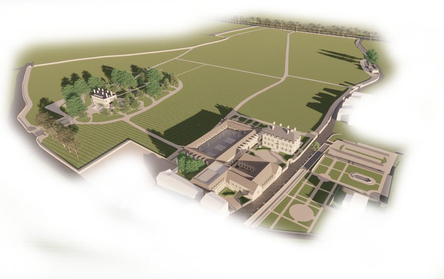 Maquette du domaine et de ses jardins